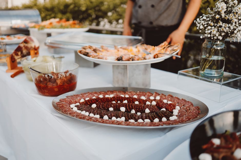 Professional seafood dining presentation